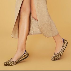Rothy’s leopard ballet flats Size 8 slightly worn